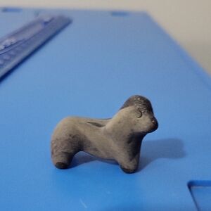 Soapstone Dachsund Crysral Dog